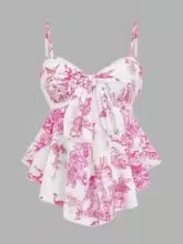 Top Halter Ajustado con Estampado | N&M