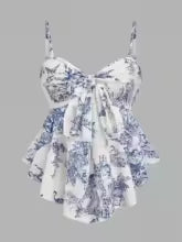 Top Halter Ajustado con Estampado | N&M