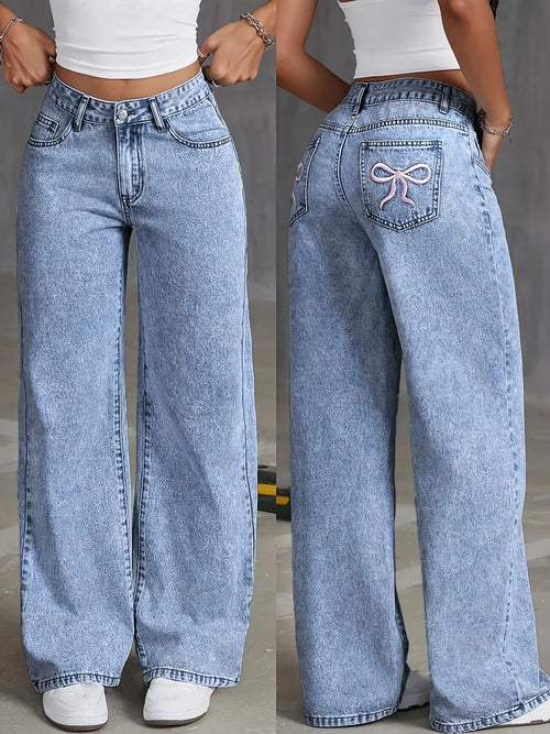 Pantalones de pierna ancha con lazo | N&M