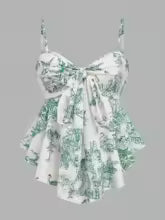 Top Halter Ajustado con Estampado | N&M